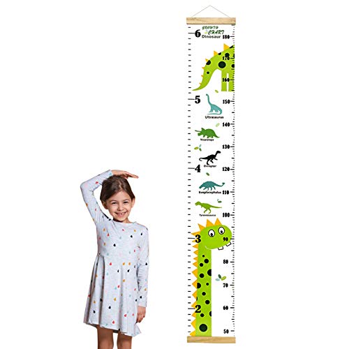 Messlatte Kinder cm und Füße Dual Scale Dinosaurier-Wachstumstabelle Kinderwandhöhen-Messdiagramm 50-180 cm von SwirlColor