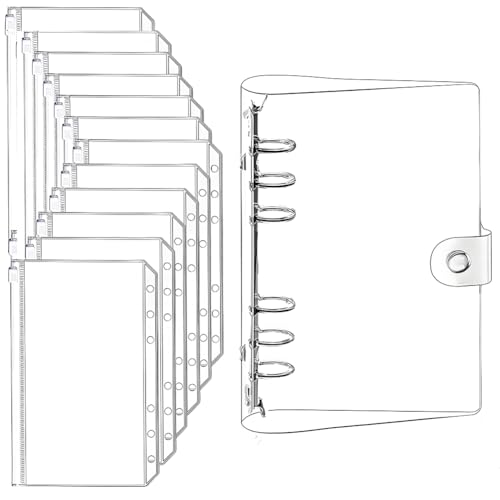 SwirlColor Trennblätter für Ordner A5 Ringbinder Dokumentordner 6 Loch Transparentes Bindemittel Taschen mit Reißverschluss 12 Stück mit BinderHülle 1 Stück SwirlColor Trennblätter für Ordner A5 Ringbinder Dokumentordner 6 Loch Transparentes Bindemittel Taschen mit Reißverschluss 12 Stück mit BinderHülle 1 Stück von SwirlColor