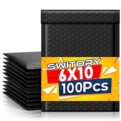 Switory 100 Stück Versandtaschen Haftklebend 6X9"+1.57" Schwarz Switory 100 Stück Versandtaschen Haftklebend 6X9"+1.57" Schwarz von Switory