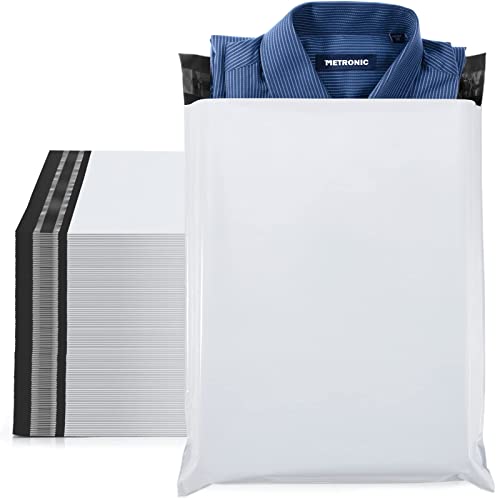 Switory 100 Versandtaschen Versandbeutel 25,5cmX33,1cm Wasserdicht Warensendung Versandbeutel Versandtüten für Kleidung Blickdicht Selbstklebend, Weiße von Switory