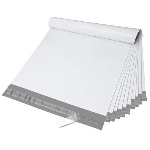 Switory 14,5 x 19 Versandtaschen, Pakettaschen zum Versandbeutel von Kleidung, Versandtüten, Ziplock-Versandtaschen, Pakete für Versand, für den Versand, 25 Stück – Weiß von Switory