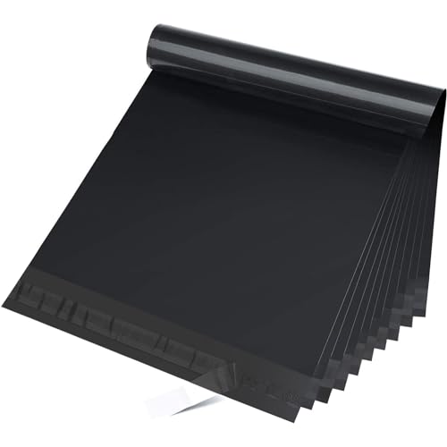Switory 25 Stück Versandtaschen 12x15.5 Zoll (300x395 mm) für Selbstklebende Paketumschläge für Kleidung, Bücher & Onlinehandel,Wasserdichte Versandbeutel mit Klebestreifen, Schwarz von Switory