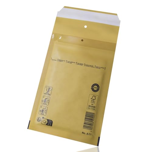 Switory 25stk Luftpolsterumschläge Polsterumschlag Versandtaschen A1(120 x 175 mm) 11/A, Braun Luftpolstertaschen geeignet für DIN A5, Versandverpackung mit Selbstklebeverschluss von Switory