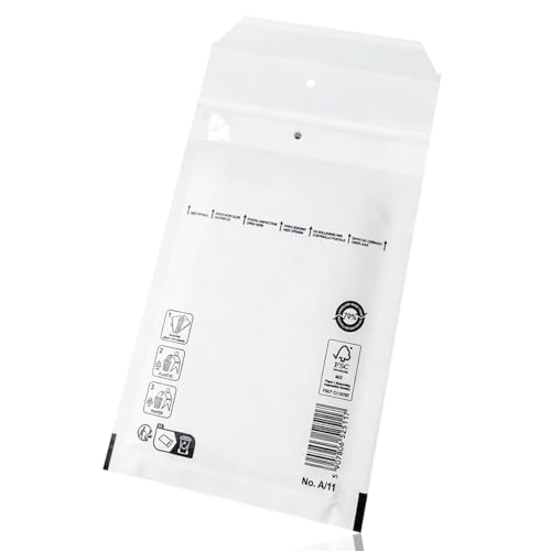 Switory 25stk Luftpolsterumschläge Polsterumschlag Versandtaschen A1(120 x 175 mm) 11/A, Weiß Luftpolstertaschen geeignet für DIN A5, Versandverpackung mit Selbstklebeverschluss von Switory