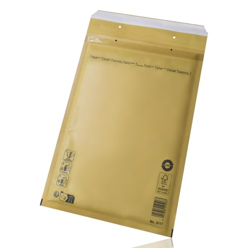 Switory 25stk Luftpolsterumschläge Polsterumschlag Versandtaschen G7(250 x 350 mm) 17/G, Weiß Luftpolstertaschen geeignet für (DIN A4+ / C4, Versandverpackung mit Selbstklebeverschluss von Switory