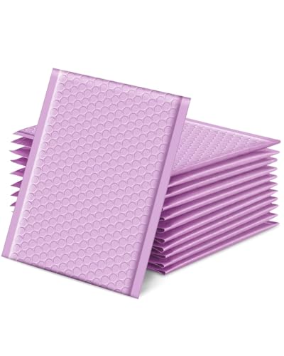 Switory Versandtaschen mit Luftpolsterfolie für CDs & Schmuck & Kosmetik Selbstklebende, gepolsterte Umschläge, Lavendel, 15,3 x 22,9 cm, 25 Stück von Switory