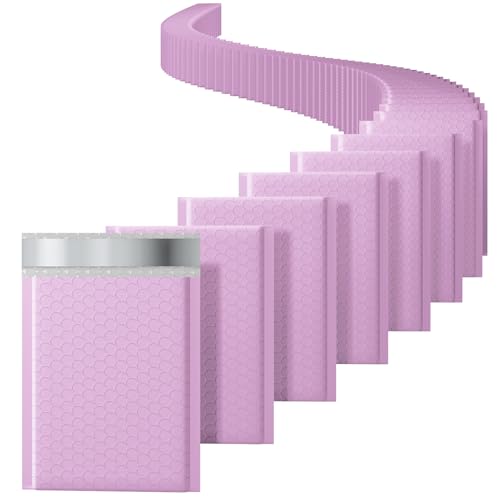 Switory Versandtaschen mit Luftpolsterfolie für CDs & Schmuck & Kosmetik - selbstklebende, gepolsterte Umschläge, Lavendel, 15,3 x 22,9 cm, 50 Stück von Switory