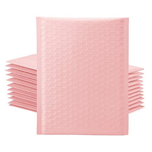 Switory Versandtaschen mit Luftpolsterfolie für CDs & Schmuck & Kosmetik - selbstklebende, gepolsterte Umschläge - Sakura Pink -21,6 cm x 28 cm - 25 Stück von Switory