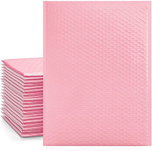 Switory Versandtaschen mit Luftpolsterfolie für CDs & Schmuck & Kosmetik - selbstklebende, gepolsterte Umschläge - Sakura Pink -26,7 cm x 38 cm - 25 Stück von Switory