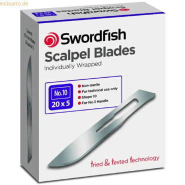 Swordfish Skalpell-Klingen Nr.10 VE=100 Stück von Swordfish