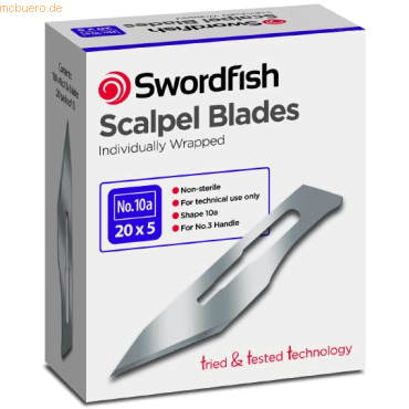 Swordfish Skalpell-Klingen Nr.10A VE=100 Stück von Swordfish