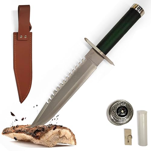 Swords and more Rambo First Blood Part 1 Messer, Bowiemesser mit Lederscheide, 35,5 cm, Edelstahl, Outdoor Messer, taktisches Messer & Survival Messer für Rambo-Fans Swords and more Rambo First Blood Part 1 Messer, Bowiemesser mit Lederscheide, 35,5 cm, Edelstahl, Outdoor Messer, taktisches Messer & Survival Messer für Rambo-Fans von Swords and more