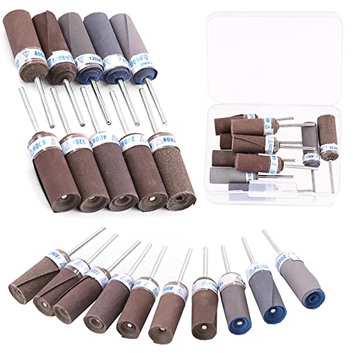 Swpeet 10 Pcs Schleiftrommeln Hülsen Kit, 180-2500 Grit Schleifpapier Schleifkopf Schleifpapier Bar Stick, Schleifmittel Patronen Rollen, Polieren Burr Stick Rolle Schleifwerkzeug Swpeet 10 Pcs Schleiftrommeln Hülsen Kit, 180-2500 Grit Schleifpapier Schleifkopf Schleifpapier Bar Stick, Schleifmittel Patronen Rollen, Polieren Burr Stick Rolle Schleifwerkzeug von Swpeet