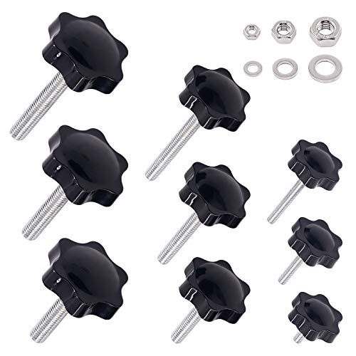 Swpeet 135Pcs M4 M6 M8 Hex geformt Außengewinde Metall Klemmen Hand Stern Knöpfe mit 304 Edelstahl Sechskantmuttern und Unterlegscheiben Sortiment Kit Swpeet 135Pcs M4 M6 M8 Hex geformt Außengewinde Metall Klemmen Hand Stern Knöpfe mit 304 Edelstahl Sechskantmuttern und Unterlegscheiben Sortiment Kit von Swpeet