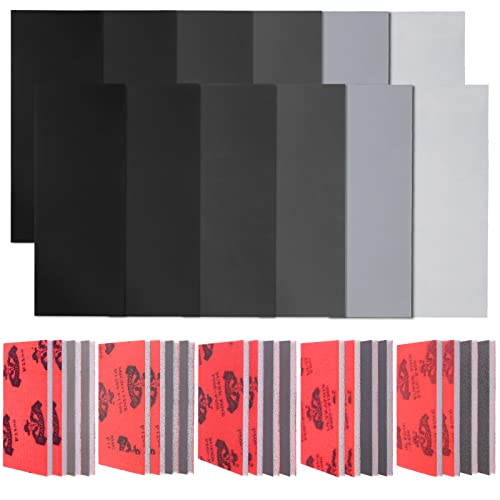 Swpeet 32Pcs 5-Größen #240-5000 Grit Ultra Fine Schleifschwamm Schleifpads und 6-Größen Grit Nass Trockene Sandpapiere Blätter Sortiment Kit, Weiß Schaum Sand Block Nass Trocknen Flexible Schleifpads Swpeet 32Pcs 5-Größen #240-5000 Grit Ultra Fine Schleifschwamm Schleifpads und 6-Größen Grit Nass Trockene Sandpapiere Blätter Sortiment Kit, Weiß Schaum Sand Block Nass Trocknen Flexible Schleifpads von Swpeet