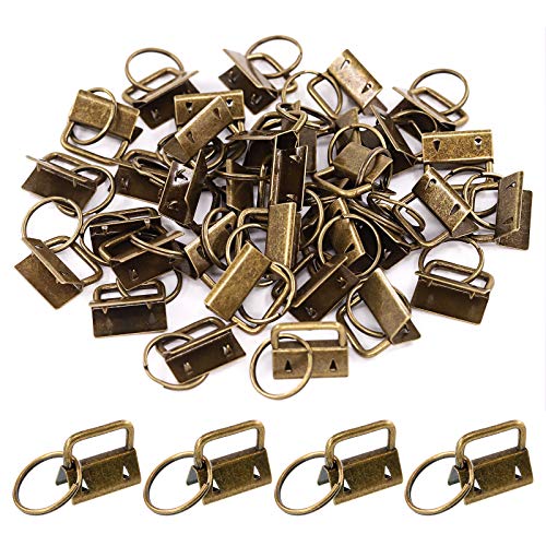 Swpeet 45 Stück bronzefarbene Schlüsselanhänger-Hardware mit Schlüsselring-Sets, perfekt für Taschenarmbänder mit Stoff/Band/Gurtband/Prägung und andere Handarbeiten – 25 mm Swpeet 45 Stück bronzefarbene Schlüsselanhänger-Hardware mit Schlüsselring-Sets, perfekt für Taschenarmbänder mit Stoff/Band/Gurtband/Prägung und andere Handarbeiten – 25 mm von Swpeet