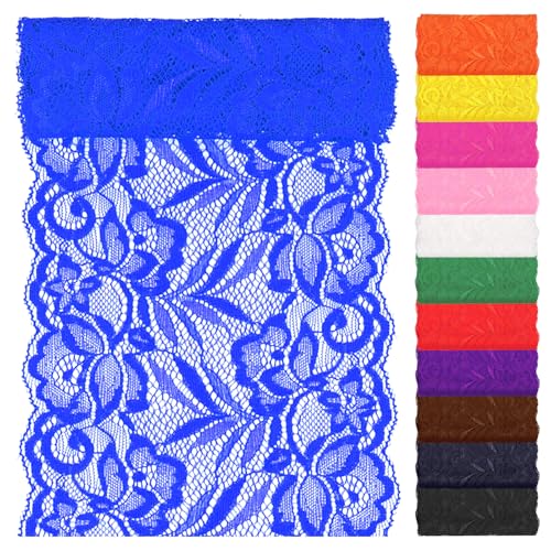 Swpeet 5 Yard by 6" Breite Royal Blue Lace Stoff Stretch Elastic, Trim Lace Band, elastische Näh Trim Trim Band für Kleidungsstück, Stirnbänder, Hochzeit Bouquet Herstellung DIY Handwerk Swpeet 5 Yard by 6" Breite Royal Blue Lace Stoff Stretch Elastic, Trim Lace Band, elastische Näh Trim Trim Band für Kleidungsstück, Stirnbänder, Hochzeit Bouquet Herstellung DIY Handwerk von Swpeet