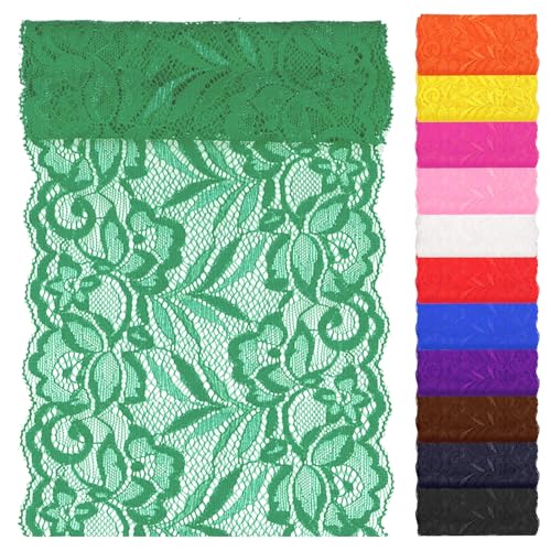 Swpeet 5 Yard by 6" Breite grüne Spitze Stoff Stretch Elastic, Trim Spitze Band, elastische Nähen Trim Band für Kleidungsstück, Stirnbänder, Hochzeit Bouquet Herstellung DIY Handwerk Swpeet 5 Yard by 6" Breite grüne Spitze Stoff Stretch Elastic, Trim Spitze Band, elastische Nähen Trim Band für Kleidungsstück, Stirnbänder, Hochzeit Bouquet Herstellung DIY Handwerk von Swpeet