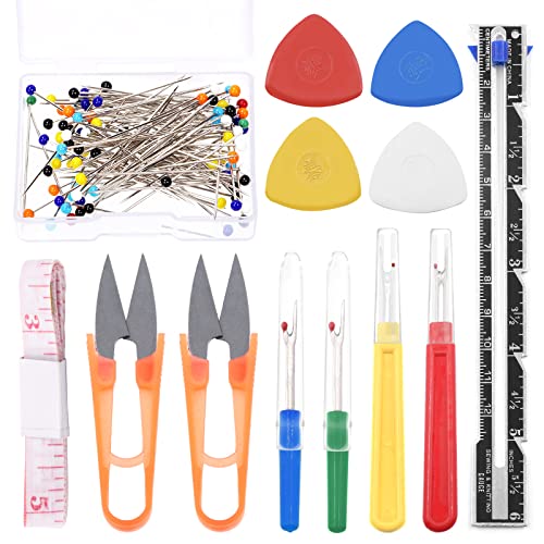 Swpeet 518Pcs Nähwerkzeug Kit, 10Pcs Berufsschneiderkreide, 1Pcs Schiebelehre und 4Pcs Naht Ripper mit 500Pcs Quilting Nähstiften und 2Pcs Snip Schere Sortiment Kit, Fadenentferner Swpeet 518Pcs Nähwerkzeug Kit, 10Pcs Berufsschneiderkreide, 1Pcs Schiebelehre und 4Pcs Naht Ripper mit 500Pcs Quilting Nähstiften und 2Pcs Snip Schere Sortiment Kit, Fadenentferner von Swpeet