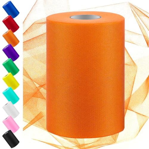 Swpeet 6 Zoll durch 100 Yards Orange Tüll Stoff Rolle, Stoff Spule Tüll Band, Netz Polyester Spule Ideal für DIY handgemachte Geburtstagsfeier Hochzeit Dekorationen Weihnachten Handwerk Zubehör Swpeet 6 Zoll durch 100 Yards Orange Tüll Stoff Rolle, Stoff Spule Tüll Band, Netz Polyester Spule Ideal für DIY handgemachte Geburtstagsfeier Hochzeit Dekorationen Weihnachten Handwerk Zubehör von Swpeet