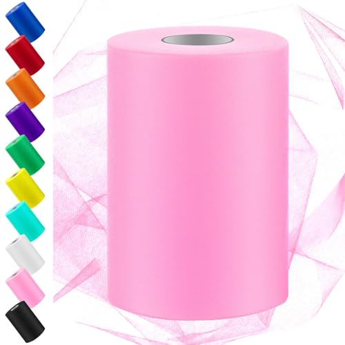 Swpeet 6 Zoll durch 100 Yards rosa Tüll Stoff Rolle, Stoff Spule Tüll Band, Netz Polyester Spule Ideal für DIY handgemachte Geburtstagsparty Hochzeit Dekorationen Weihnachten Handwerk Zubehör Swpeet 6 Zoll durch 100 Yards rosa Tüll Stoff Rolle, Stoff Spule Tüll Band, Netz Polyester Spule Ideal für DIY handgemachte Geburtstagsparty Hochzeit Dekorationen Weihnachten Handwerk Zubehör von Swpeet