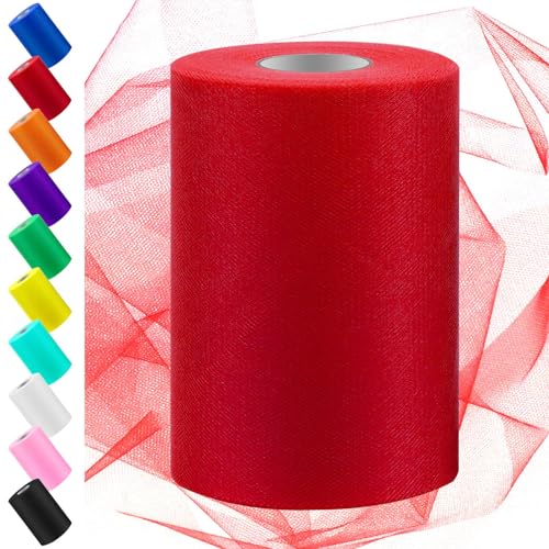 Swpeet 6 Zoll durch 100 Yards rote Tüll Stoff Rolle, Stoff Spule Tüll Band, Netz Polyester Spule Ideal für DIY handgemachte Geburtstagsparty Hochzeit Dekorationen Weihnachten Handwerk Zubehör Swpeet 6 Zoll durch 100 Yards rote Tüll Stoff Rolle, Stoff Spule Tüll Band, Netz Polyester Spule Ideal für DIY handgemachte Geburtstagsparty Hochzeit Dekorationen Weihnachten Handwerk Zubehör von Swpeet
