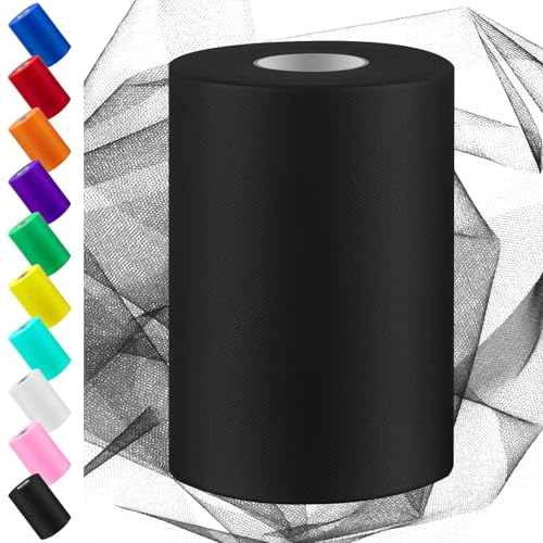 Swpeet 6 Zoll durch 100 Yards schwarze Tüll Stoff Rolle, Stoff Spule Tüll Band, Netz Polyester Spule Ideal für DIY handgemachte Geburtstagsparty Hochzeit Dekorationen Weihnachten Handwerk Zubehör Swpeet 6 Zoll durch 100 Yards schwarze Tüll Stoff Rolle, Stoff Spule Tüll Band, Netz Polyester Spule Ideal für DIY handgemachte Geburtstagsparty Hochzeit Dekorationen Weihnachten Handwerk Zubehör von Swpeet