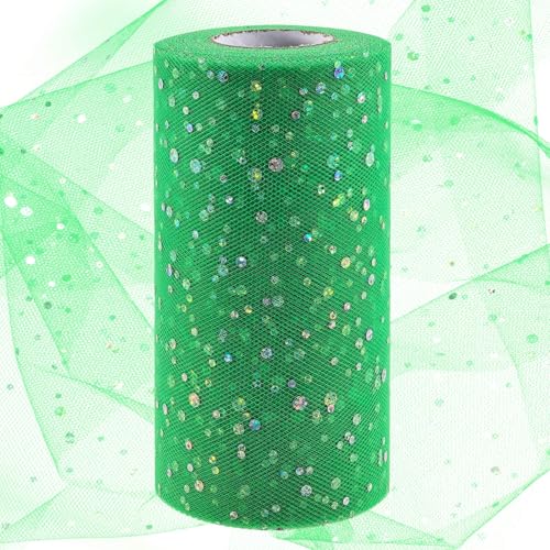 Swpeet 6 Zoll durch 50 Yards Gras Grün Glitter Tüll Stoff Rolle, Stoff Spule Sparkling Tüll Band, Netz Polyester Spule für DIY Geburtstagsfeier Hochzeit Dekorationen Weihnachten Handwerk Zubehör Swpeet 6 Zoll durch 50 Yards Gras Grün Glitter Tüll Stoff Rolle, Stoff Spule Sparkling Tüll Band, Netz Polyester Spule für DIY Geburtstagsfeier Hochzeit Dekorationen Weihnachten Handwerk Zubehör von Swpeet