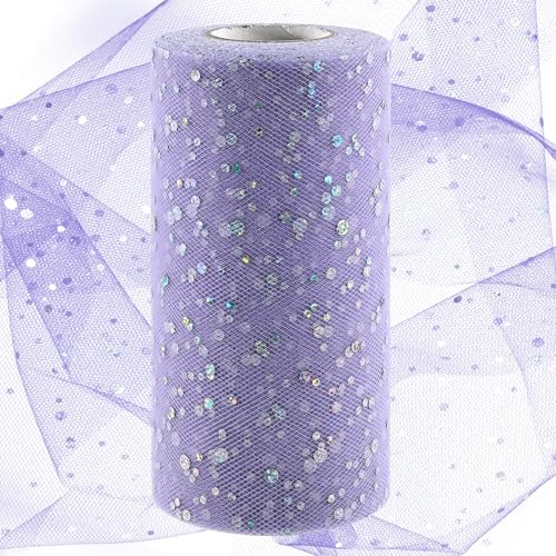 Swpeet 6 Zoll durch 50 Yards Helllila Glitter Tüll Stoff Rolle, Stoff Spule Sparkling Tüll Band, Netting Polyester Spule für DIY Geburtstagsfeier Hochzeit Dekorationen Weihnachten Handwerk Zubehör Swpeet 6 Zoll durch 50 Yards Helllila Glitter Tüll Stoff Rolle, Stoff Spule Sparkling Tüll Band, Netting Polyester Spule für DIY Geburtstagsfeier Hochzeit Dekorationen Weihnachten Handwerk Zubehör von Swpeet