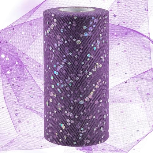 Swpeet 6 Zoll durch 50 Yards Maulbeer Glitter Tüll Stoff Rolle, Stoff Spule Sparkling Tüll Band, Netz Polyester Spule für DIY Geburtstagsfeier Hochzeit Dekorationen Weihnachten Handwerk Zubehör Swpeet 6 Zoll durch 50 Yards Maulbeer Glitter Tüll Stoff Rolle, Stoff Spule Sparkling Tüll Band, Netz Polyester Spule für DIY Geburtstagsfeier Hochzeit Dekorationen Weihnachten Handwerk Zubehör von Swpeet