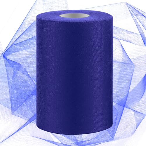 Swpeet 6 Zoll von 100 Yards Royal Blue Tüll Stoff Rolle, Stoff Spule Tüll Band, Tüll Band Sheer Mesh Netting Polyester Spule für DIY Geburtstagsfeier Hochzeit Dekorationen Weihnachten Handwerk Zubehör Swpeet 6 Zoll von 100 Yards Royal Blue Tüll Stoff Rolle, Stoff Spule Tüll Band, Tüll Band Sheer Mesh Netting Polyester Spule für DIY Geburtstagsfeier Hochzeit Dekorationen Weihnachten Handwerk Zubehör von Swpeet
