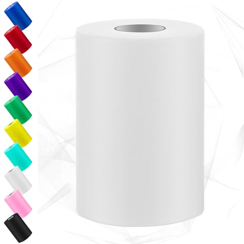 Swpeet 6 Zoll von 100 Yards weißen Tüll Stoff Rolle, Stoff Spule Tüll Band, Netting Polyester Spule Ideal für DIY handgemachte Geburtstag Party Hochzeit Dekorationen Weihnachten Handwerk liefert Swpeet 6 Zoll von 100 Yards weißen Tüll Stoff Rolle, Stoff Spule Tüll Band, Netting Polyester Spule Ideal für DIY handgemachte Geburtstag Party Hochzeit Dekorationen Weihnachten Handwerk liefert von Swpeet