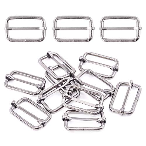 Swpeet 60 Stück 3/4 Zoll – 20 mm silberfarbene Metallringe Metall rechteckig Versteller Triglides Gleitschnalle, Roller Pin Schnallen, Schieberriemen Versteller Schlüsselanhänger Swpeet 60 Stück 3/4 Zoll – 20 mm silberfarbene Metallringe Metall rechteckig Versteller Triglides Gleitschnalle, Roller Pin Schnallen, Schieberriemen Versteller Schlüsselanhänger von Swpeet