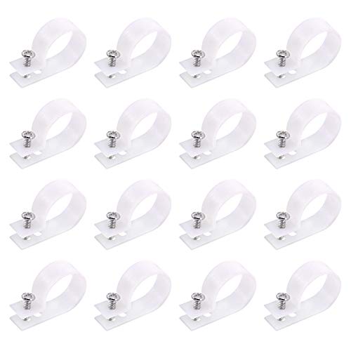 Swpeet 60 Stück weiße 2,5 cm Nylon Kunststoff R-Type Kabelclips Klemm-Kit Nylon Schraubmontage Schnurbefestigungsclips mit 60 Stück Schrauben für Drahtmanagement Swpeet 60 Stück weiße 2,5 cm Nylon Kunststoff R-Type Kabelclips Klemm-Kit Nylon Schraubmontage Schnurbefestigungsclips mit 60 Stück Schrauben für Drahtmanagement von Swpeet