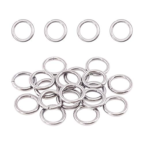Swpeet Mehrzweck-O-Ringe aus Metall, robust, 1,9 cm – 16 mm, für Hardware, Taschen, Ringe, Handarbeiten, Zubehör, Schlüsselanhänger, Gürtel und Hundeleinen (Silber, 1,9 cm) von Swpeet