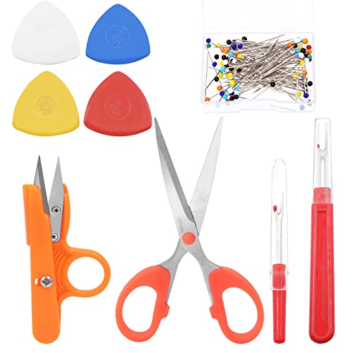 Swpeet Professional Fadenschere Nähwerkzeuge mit Schutzhülle, 516Pcs Nähen Nahtaufreißer Tools Kit, 10Pcs professionelle Schneiderkreide, 4Pcs Nahtaufreißer, 500Pcs Quilten Nähnadeln von Swpeet
