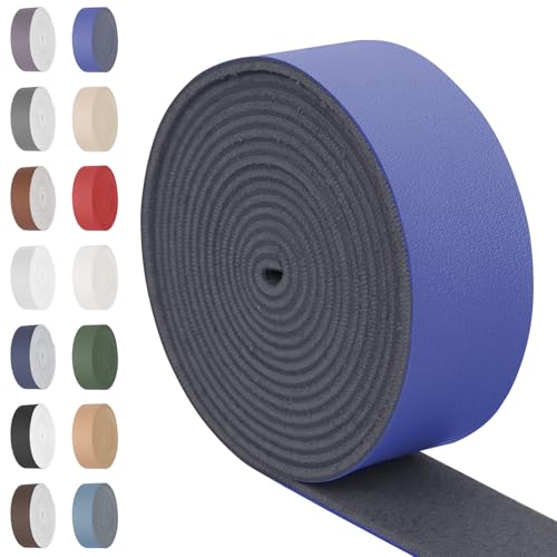 Swpeet Sapphire 1 Zoll breit 80 Zoll Lederband, einseitige Vollkornlederstreifen Schnur-String, Lange Flache Ledergürtelstreifen Ideal für DIY-Handwerksprojekte, Kleidung, Schmuck, Verpackung von Swpeet