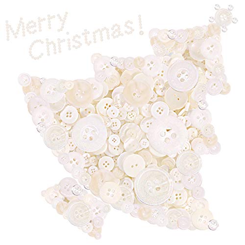 Swpeet Weiße Weihnachts-Knöpfe, 2 und 4 Löcher, weiß, rund, Kunstharz, Nähknöpfe, geeignet für Weihnachten, Nähdekorationen, Kunst- und Bastelprojekte, DIY-Dekoration, Weiß, 1000 Stück Swpeet Weiße Weihnachts-Knöpfe, 2 und 4 Löcher, weiß, rund, Kunstharz, Nähknöpfe, geeignet für Weihnachten, Nähdekorationen, Kunst- und Bastelprojekte, DIY-Dekoration, Weiß, 1000 Stück von Swpeet