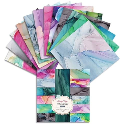 Scrapbook-Papier，Vintage Design，Einseitig Gemustertes Hintergrundpapier im A6-Format, Geeignet fürFoto Hintergrund Deko,Handbuchdekoration，Grußkarten, DIY-Origami (PA2024-6) von Swsdee
