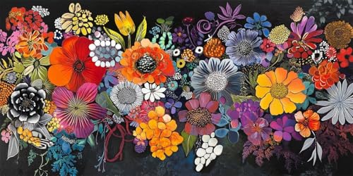 Diamant Malerei DIY 5D für Erwachsene Bunte Blumen Diamond Art Painting Kit Full Drill Vollbohrer Diamanten Cross Stickerei xxl Kunst für Anfänger und Kinder Bilder für Haus Dekor Square Drill 30x60cm Diamant Malerei DIY 5D für Erwachsene Bunte Blumen Diamond Art Painting Kit Full Drill Vollbohrer Diamanten Cross Stickerei xxl Kunst für Anfänger und Kinder Bilder für Haus Dekor Square Drill 30x60cm von Sxdgus