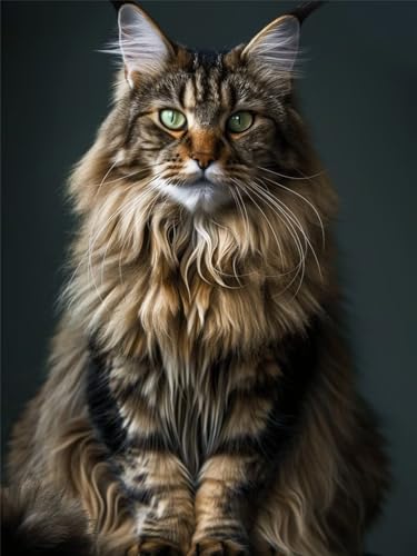 Diamond Painting 5D DIY Set für Erwachsene Maine-Coon-Katze Square Drill 80x120cm Diamant Malerei Bastelset Full Drill Groß Bilder Home Wanddeko Geschenk Basteln Embroidery Painting with Accessorie Diamond Painting 5D DIY Set für Erwachsene Maine-Coon-Katze Square Drill 80x120cm Diamant Malerei Bastelset Full Drill Groß Bilder Home Wanddeko Geschenk Basteln Embroidery Painting with Accessorie von Sxdgus
