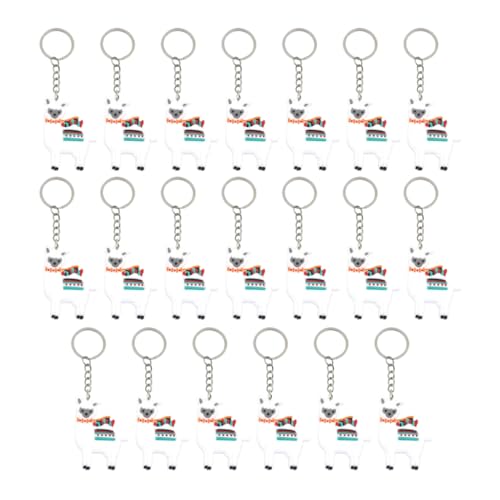 20 Stück Cartoon Alpakas Schlüsselanhänger PVC Tasche Charm Einzigartiges Schlüsselzubehör Alpakas Partyzubehör für Geschenke und Dekorationen von Sxett