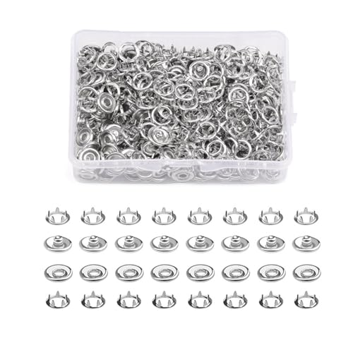50/150 Sets Metallknopfverschlüsse 9,5 mm Knopfverschlüsse für Baby-Lätzchen, Kleidung, Tasche, fünf Krallen, Knopfschnallen von Sxett