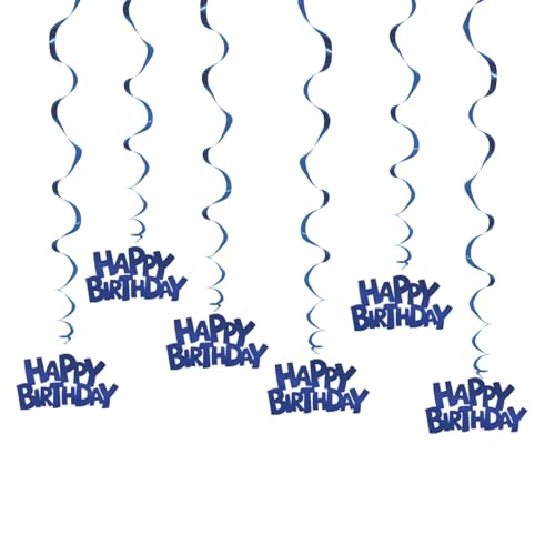 6 Stück stabile praktische Spiralen zum Aufhängen, schöne Spiralen, hängende Dekoration für Geburtstag und Party, Papier-Party-Wirbel von Sxett