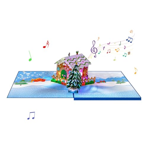Popup Weihnachtskarte mit Licht und Musik Einladung Postkarte Festliche Urlaubskarte für Familie und Freunde Urlaubskarten mit Musik Popup Weihnachtskarte mit Licht und Musik Einladung Postkarte Festliche Urlaubskarte für Familie und Freunde Urlaubskarten mit Musik von Sxett