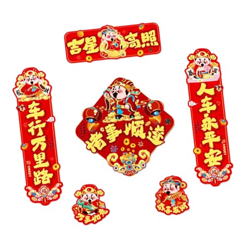 Schlangenjahrspaar-Set, Frühlingsfest, Auto-Dekoration, Wandaufkleber, LKW-Aufkleber, Ornament für chinesische Schlangenparty-Zubehör von Sxett