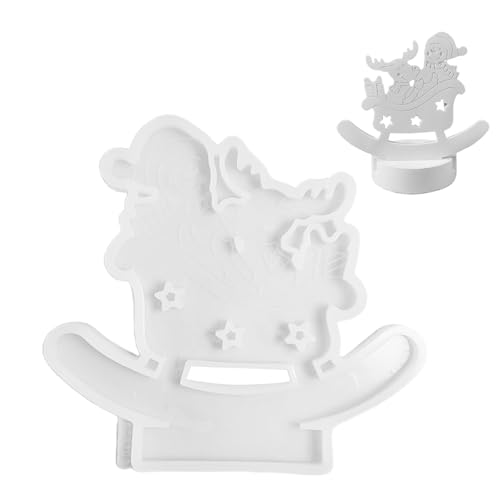 Schneemann-Halter, Elche, Silikonformen, Weihnachtspflaster, Gießformen für Weihnachtsdekorationen, Schneemann-Halter von Sxett
