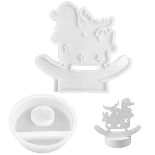 Schneemann-Halter, Elche, Silikonformen, Weihnachtspflaster, Gießformen für Weihnachtsdekorationen, Schneemann-Halter von Sxett