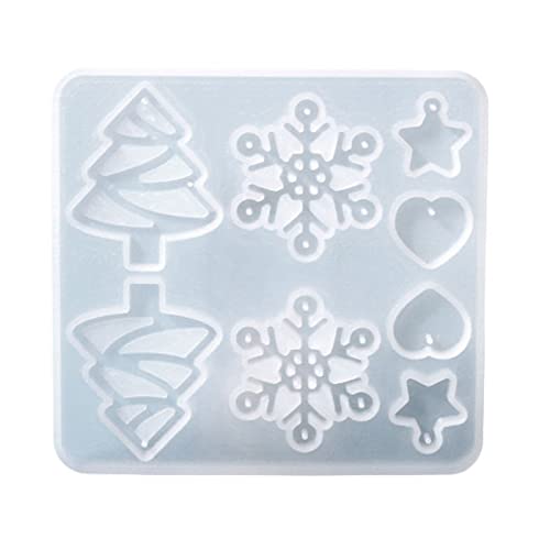 Silikonform mit Sternherz, Weihnachtsbaum, für Schlüsselanhänger, Schmuck-Werkzeug für Epoxidharzguss, Schmuckherstellung Silikonform mit Sternherz, Weihnachtsbaum, für Schlüsselanhänger, Schmuck-Werkzeug für Epoxidharzguss, Schmuckherstellung von Sxett