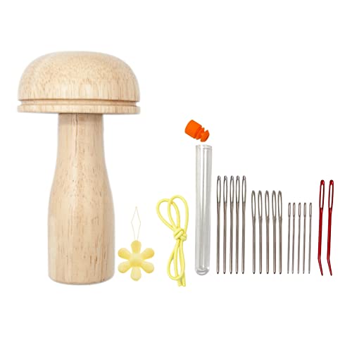 Stopfset mit Pilzform, Nähwerkzeug aus Holz, zum Stopfen, Socken, Hosen, Pullover, Nähen Stopfset mit Pilzform, Nähwerkzeug aus Holz, zum Stopfen, Socken, Hosen, Pullover, Nähen von Sxett